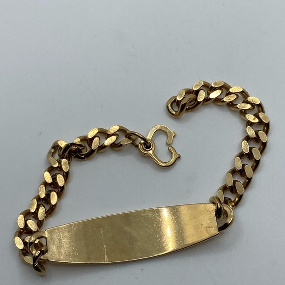 Vtg Gold Tone ‘ Michael ‘ Name Plate Chain Bracelet 8” - Picture 4 of 5